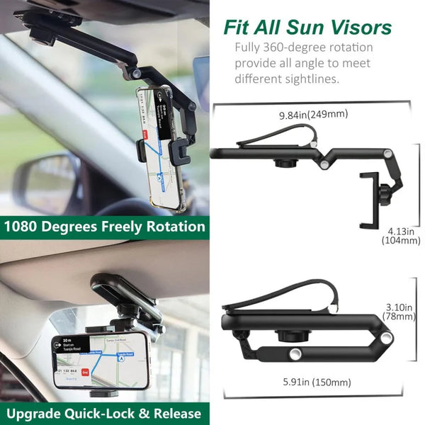 ClipRotate Sun Visor Phone Mount