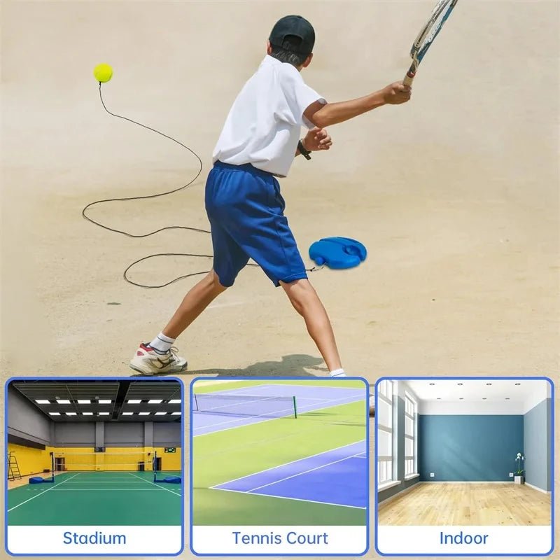 Solo Tennis Rebound Practice Trainer - Trendy Milk