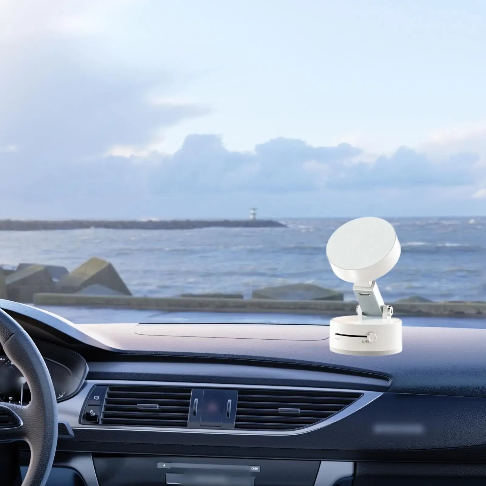GripDrive Magnetic Car Phone Mount - Trendy Milk