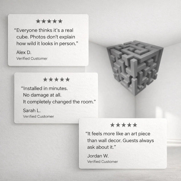 Corner Illusion Cube Art