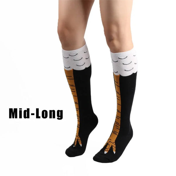 Playful Chicken Thigh High Socks