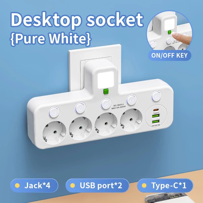 PowerBase USB - C Wall Charger Hub - Trendy Milk
